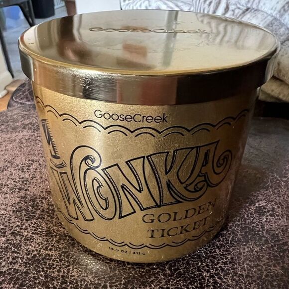 1 LEFT! Goose Creek Willy Wonka Limited Edition 3 Wick Candle Golden Ticket - Picture 1 of 6